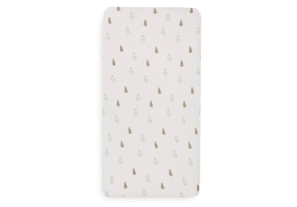 Drap-housse Jersey 40 50x80 90cm Happy Miffy Olive Green 2