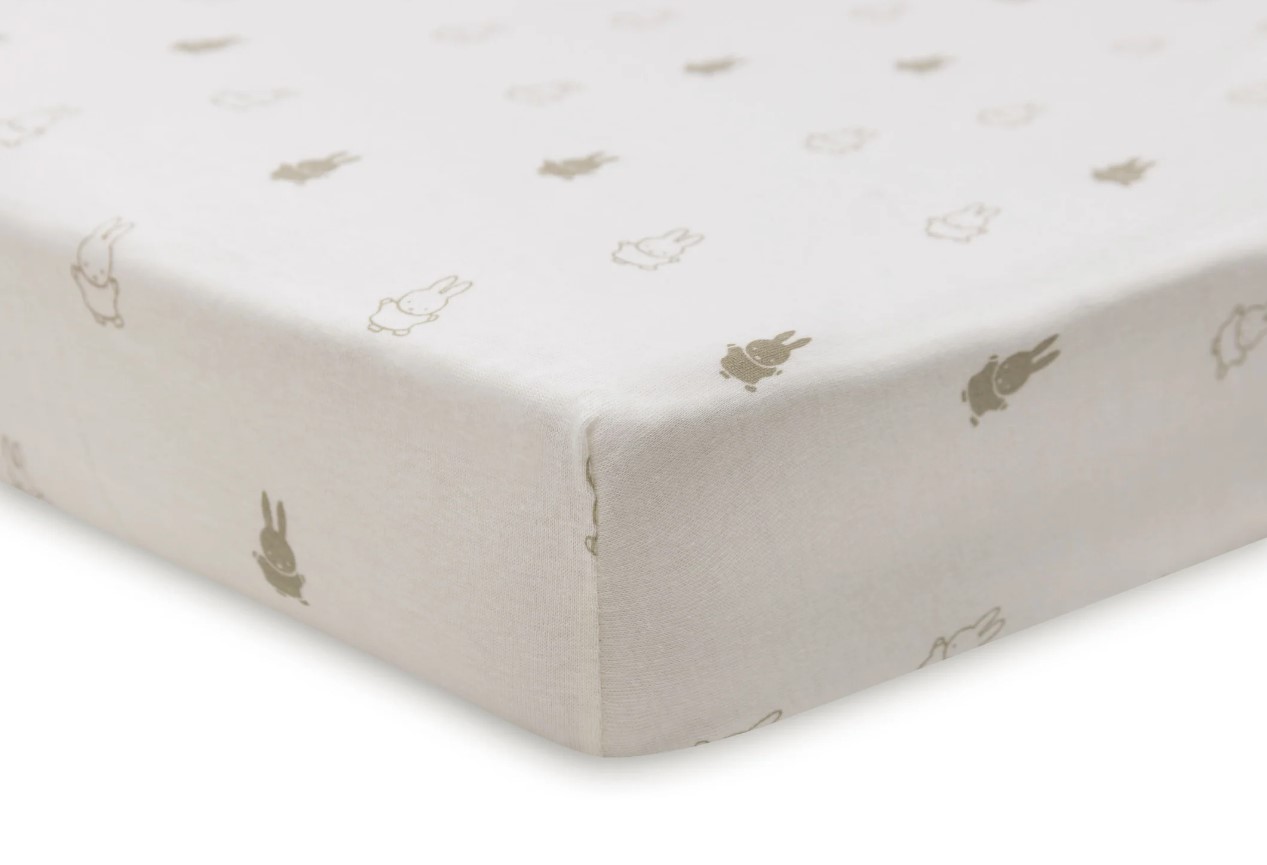 Drap-housse Jersey 40 50x80 90cm Happy Miffy Olive Green 3
