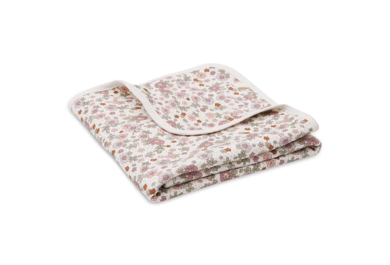 Couverture Berceau Jersey 75x100cm - Retro Flowers 4