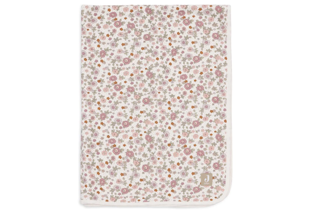 Couverture Berceau Jersey 75x100cm - Retro Flowers 1