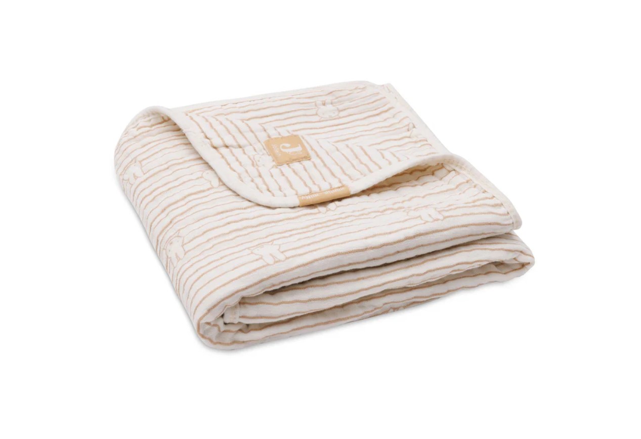 Couverture Berceau 75x100cm Miffy Stripe - Biscuit 4