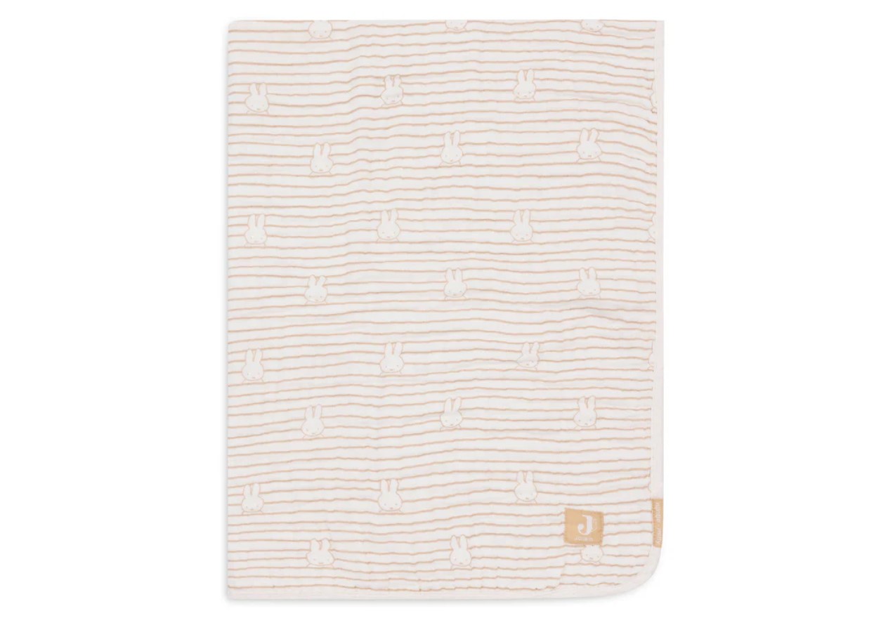 Couverture Berceau 75x100cm Miffy Stripe - Biscuit 1