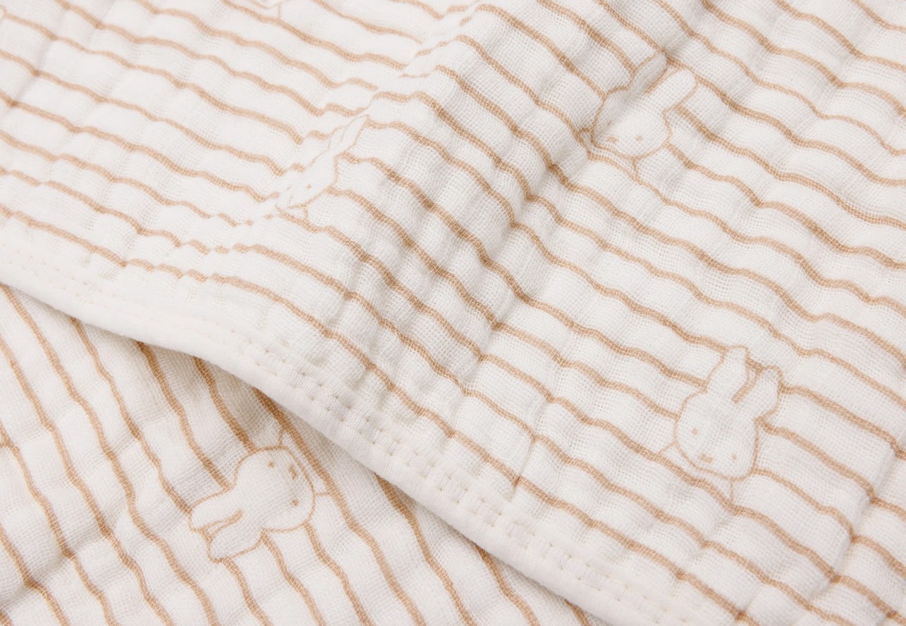 Couverture Berceau 75x100cm Miffy Stripe - Biscuit 3
