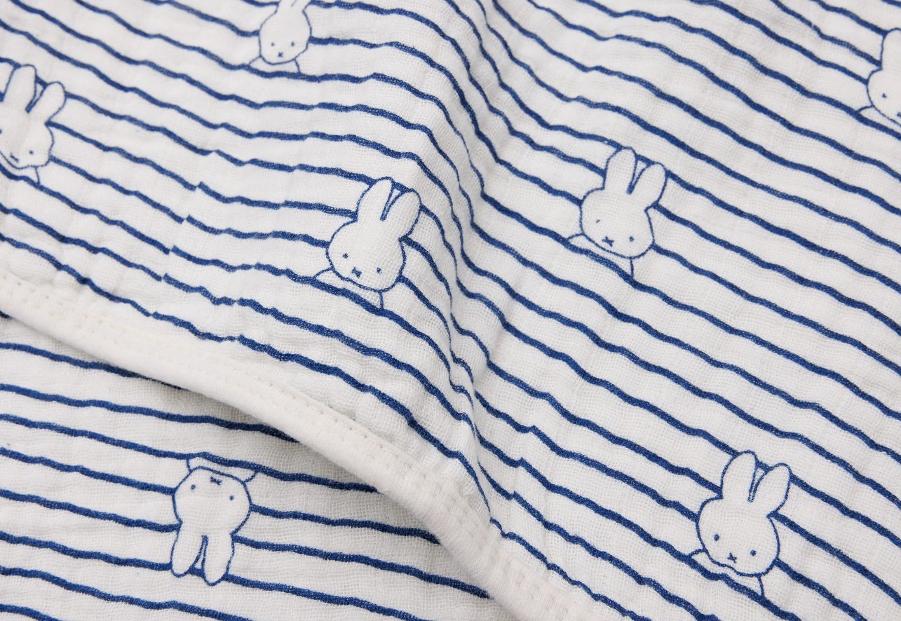 Couverture Berceau 75x100cm Miffy Stripe - Navy 3