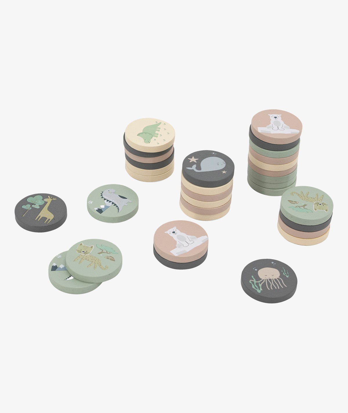 Jeu de mémoire animaux en bois 1