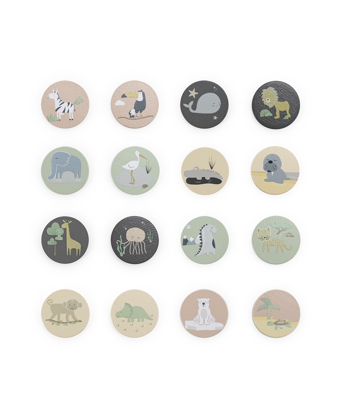 Jeu de mémoire animaux en bois 2