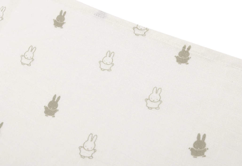 Lange Gaze de Coton Small 70x70cm Miffy - olive green - 3 Unités 2.