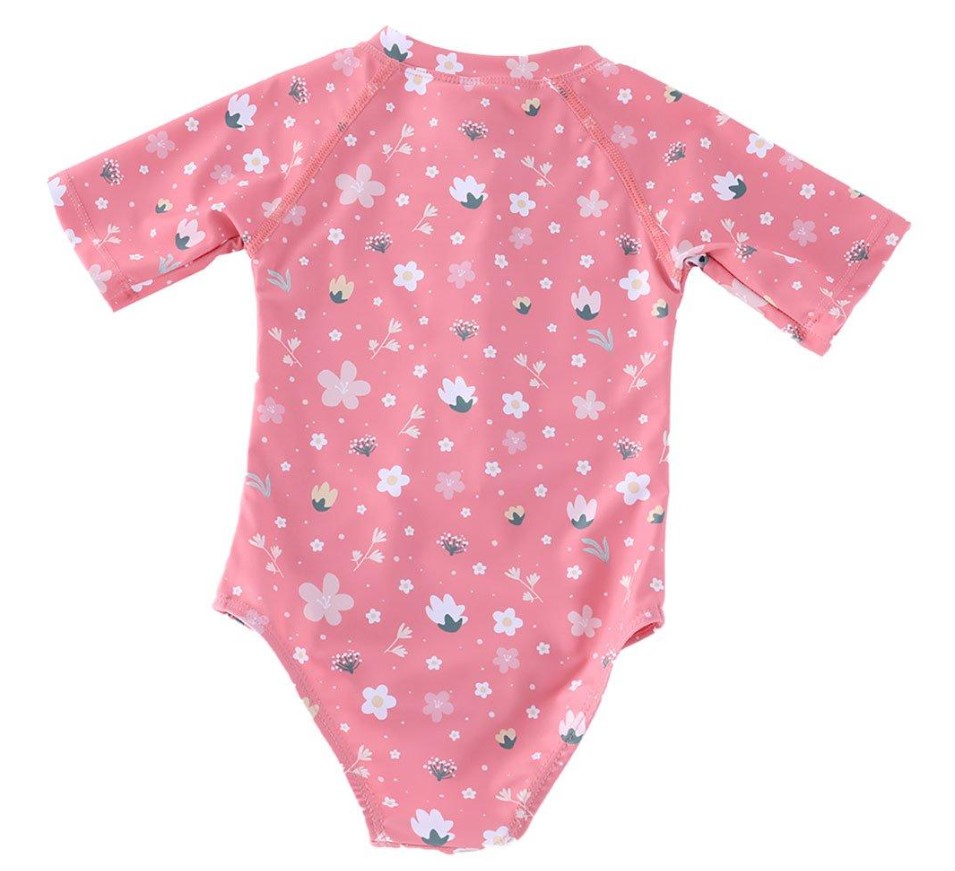 Maillot de bain zippé - fleurs 2