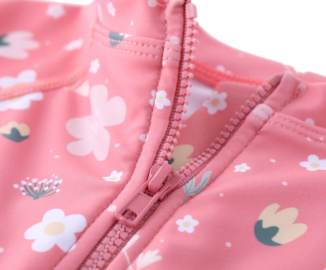 Maillot de bain zippé - fleurs 3