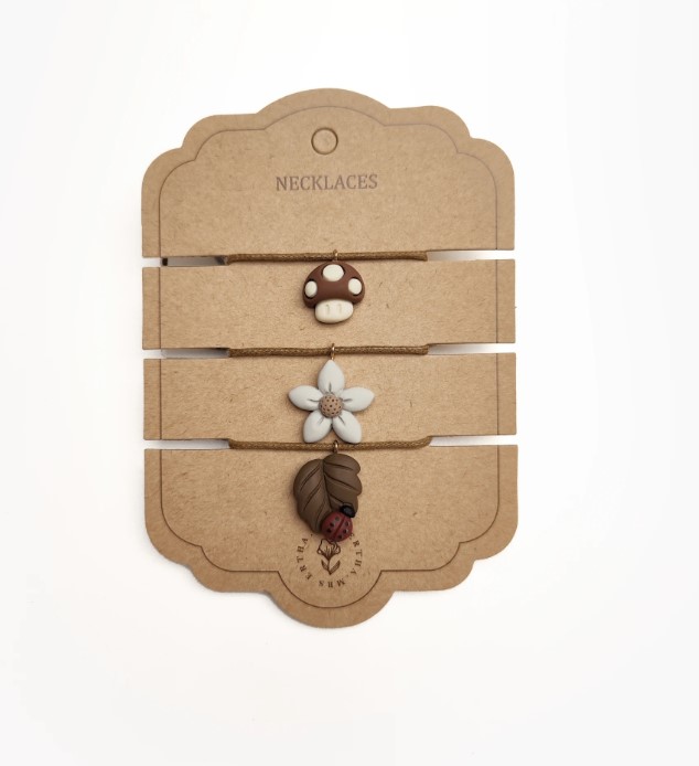 Collier - Mushroom + flower + leaf 1