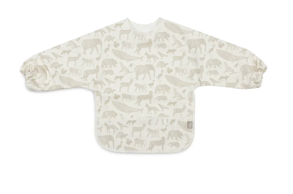 Bavoir à Manches Imperméable - Animals olive 1