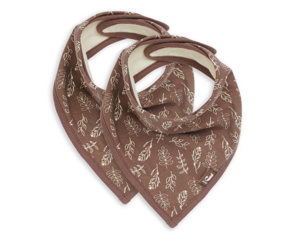 bavoir bandana fleurs brunes 1