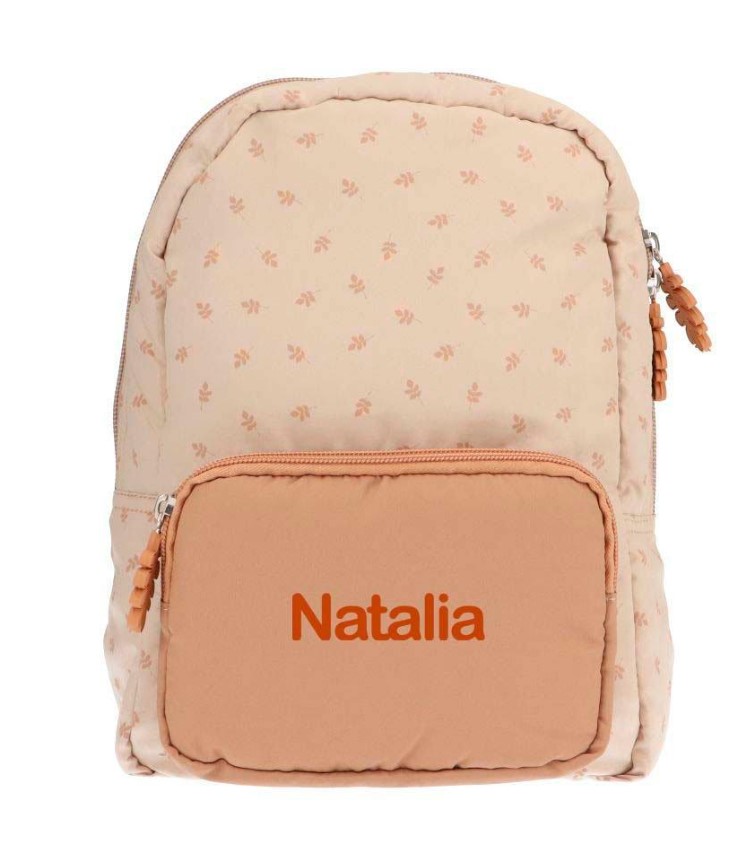 Sac maternelle leaves beige 2
