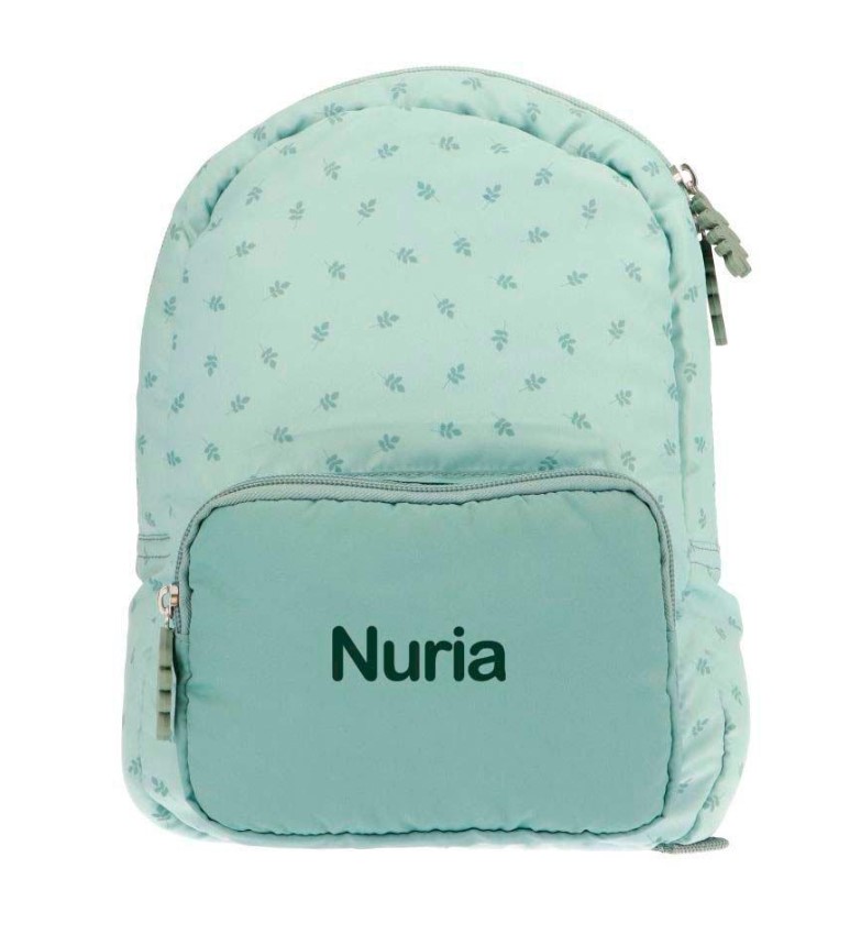 Sac maternelle leaves bleu 2
