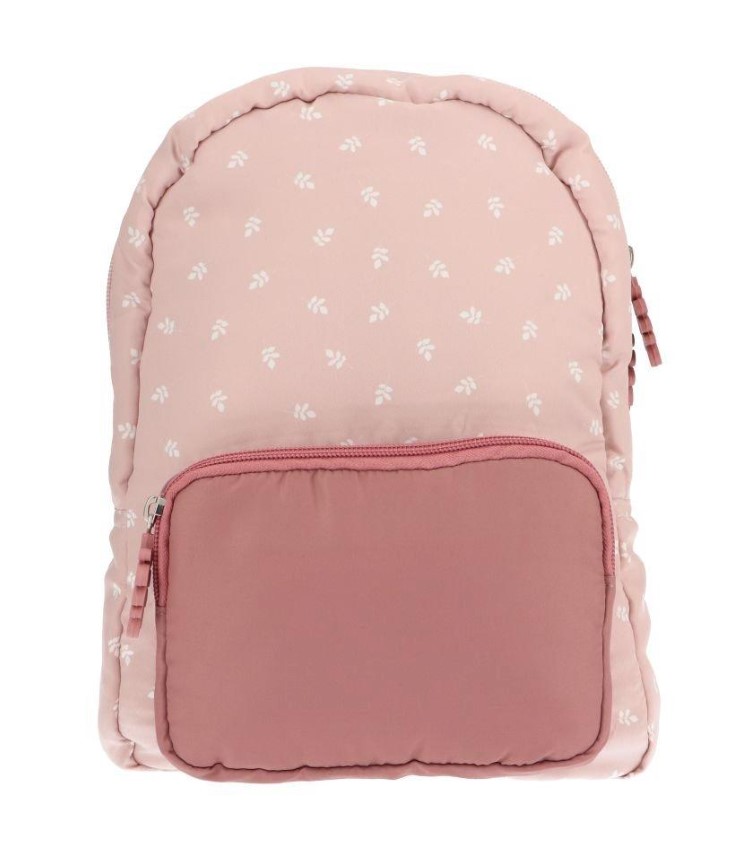 Sac maternelle leaves rose 1