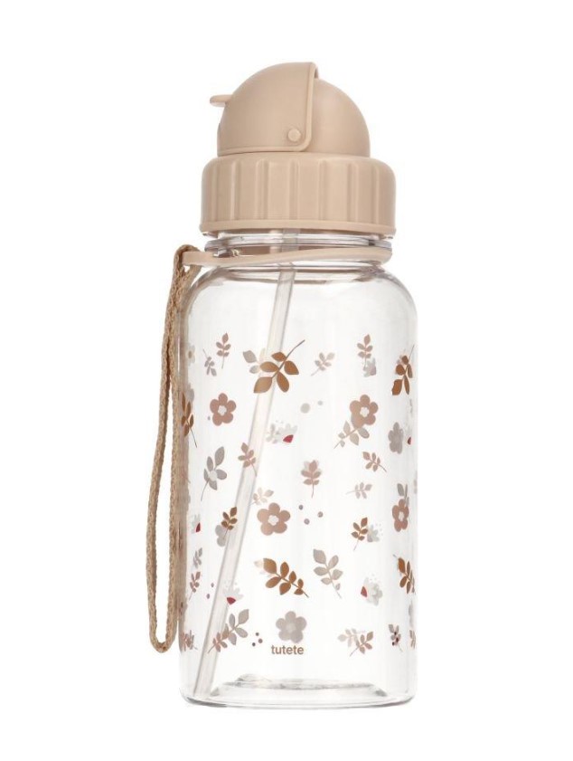 Gourde feuilles rose beige