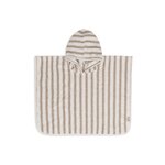 Poncho de Bain Stripe Éponge - Olive Green - GOTS 1