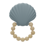 Anneau de dentition coquillage bleu 1