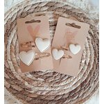 Coeur grand et petit beige