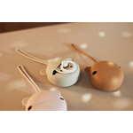 3 Porte tétine olive brun rose