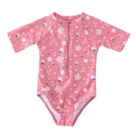 Maillot de bain zippé - fleurs 1