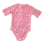 Maillot de bain zippé - fleurs 2