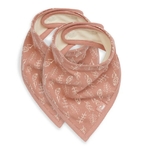 Bavoir bandana fleurs rose 1