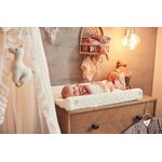 Bavoir bandana fleurs rose 3
