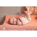 Bavoir bandana fleurs rose 2