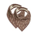 bavoir bandana fleurs brunes 1