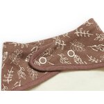 bavoir bandana fleurs brunes 2