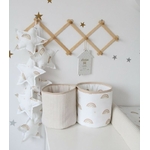 Panier en coton - gaufré rose 2