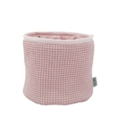 Panier en coton - gaufré rose 1
