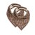 bavoir bandana fleurs brunes 1