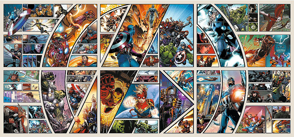puzzle-trefl-marvel-a-travs-del-universo-del-cmic-de-9000-pzs-2-27907