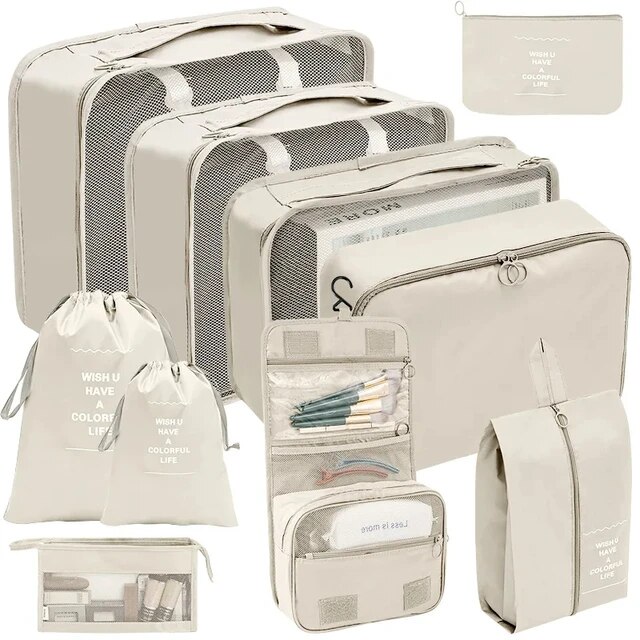ensemble de sacs de rangement de voyage valise cubes d emballage tuis portables bagages v tements jpg 640x640