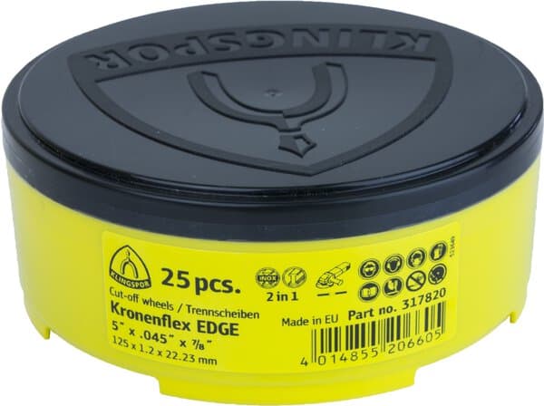Boîte distributrice de disques à tronçonner Klingspor EDGE SPECIAL de 125 mm