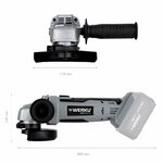 Meuleuse d’angle WERKU WK403410 avec vitesse de rotation de 9 500 tr/min