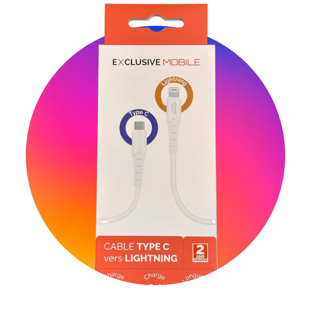 Cable Type-C vers Lightning 1M