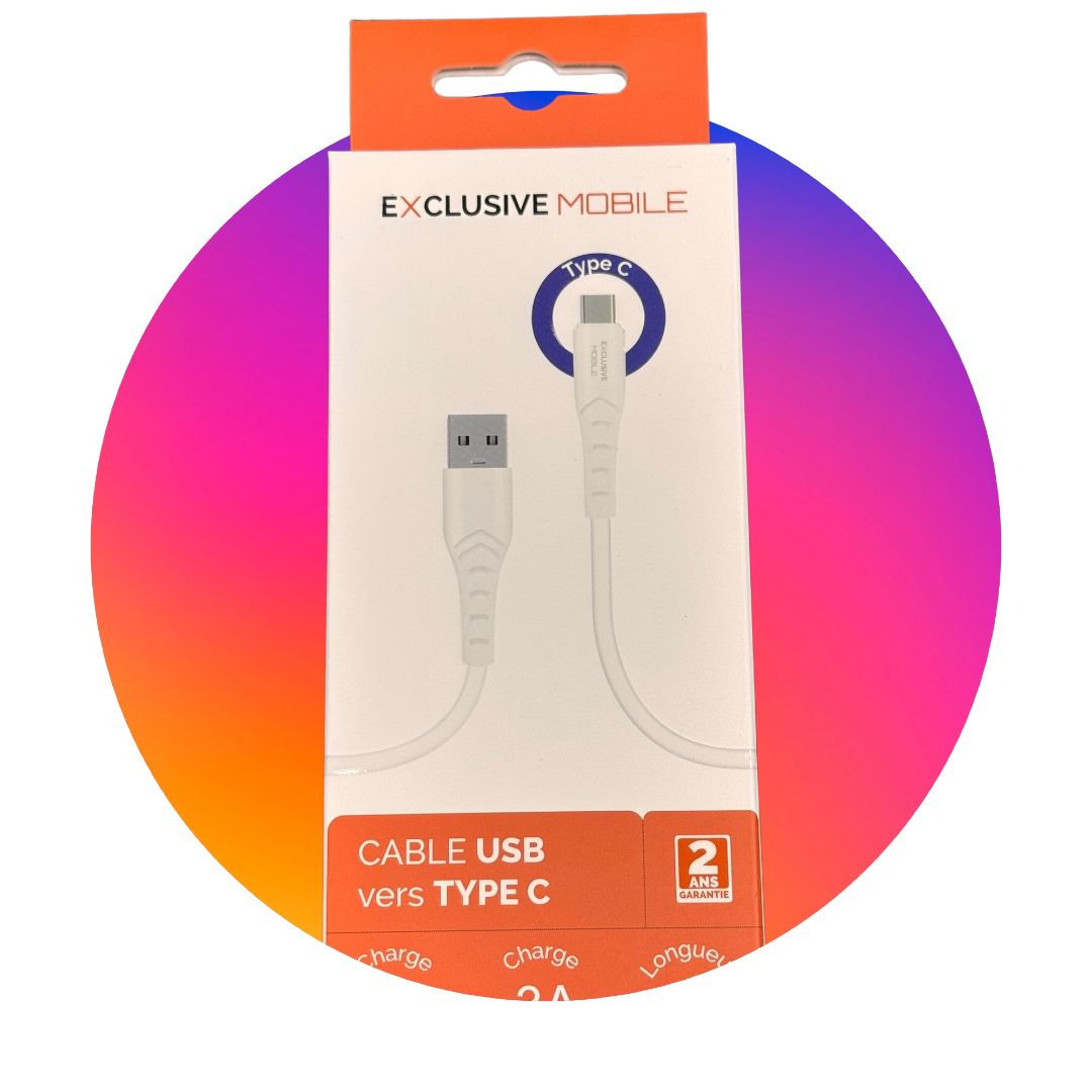 Cable USB vers Type-C 1M