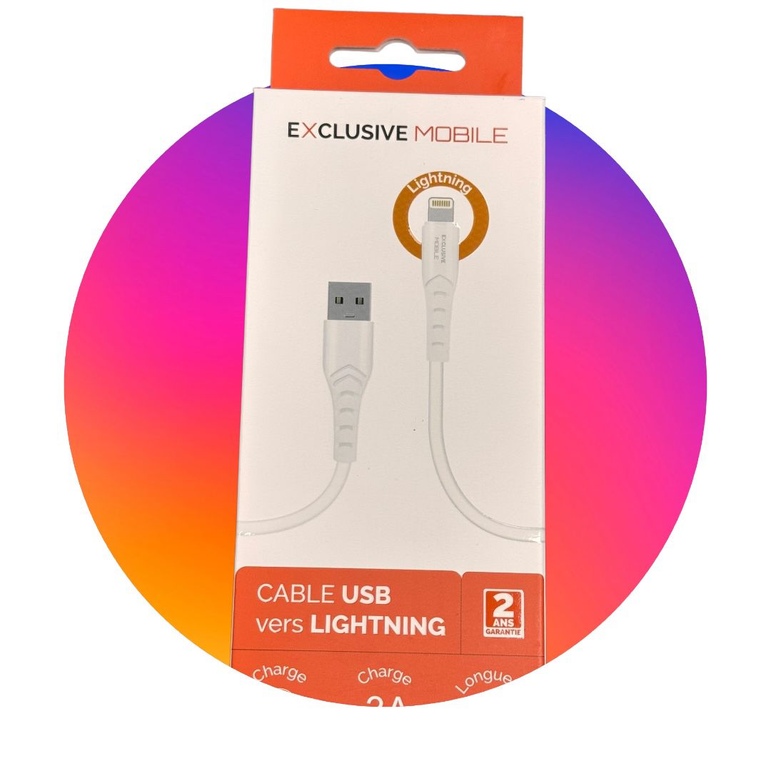 Cable USB vers Lightning 2M