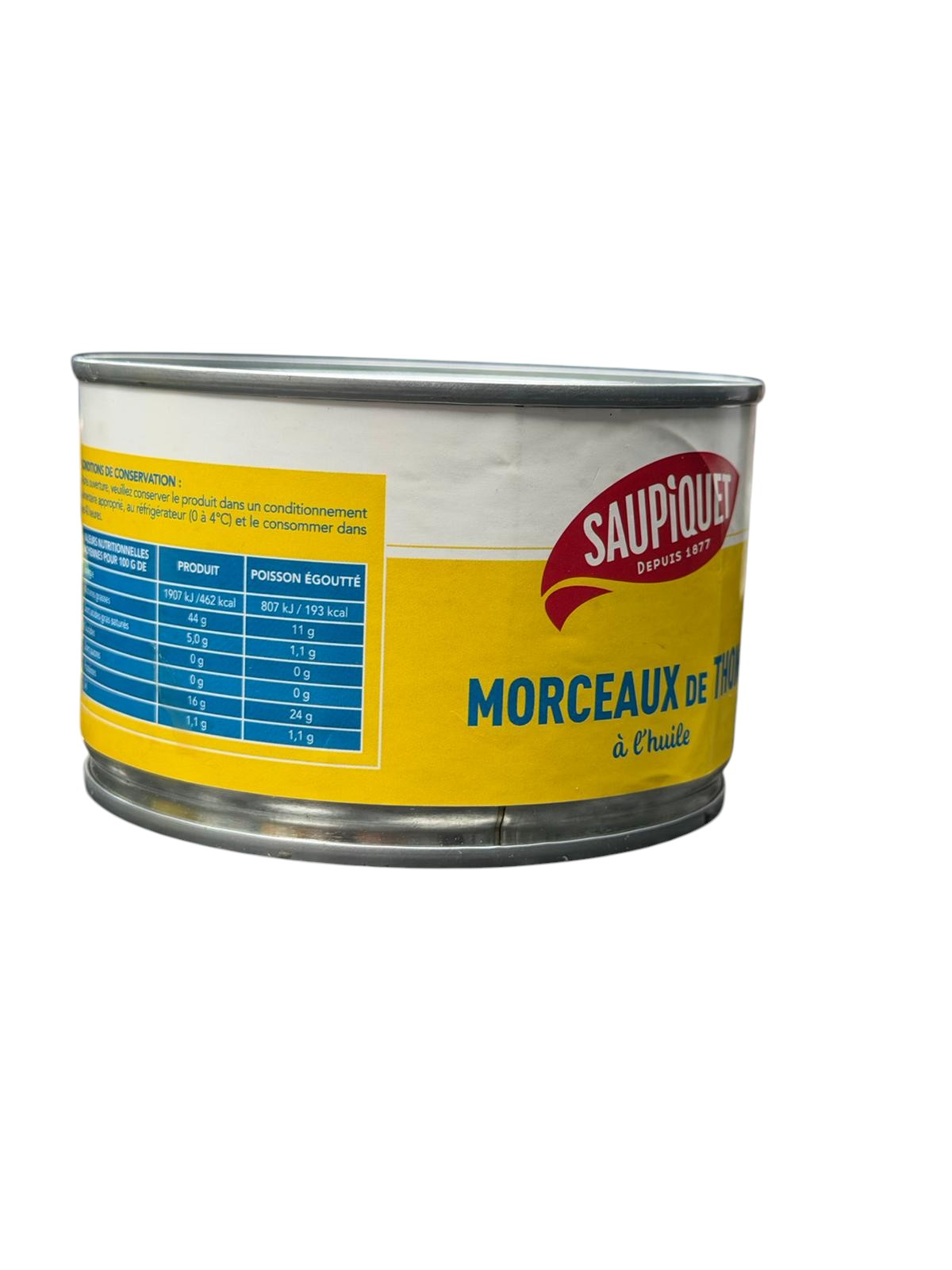 SAUPIQUET MORCEAUX DE THON A LHUILE 400G1