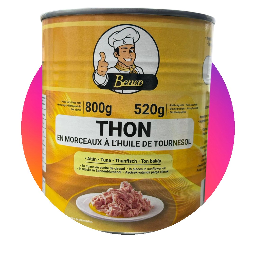 Thon à l\'huile de tournesol  800g Benko