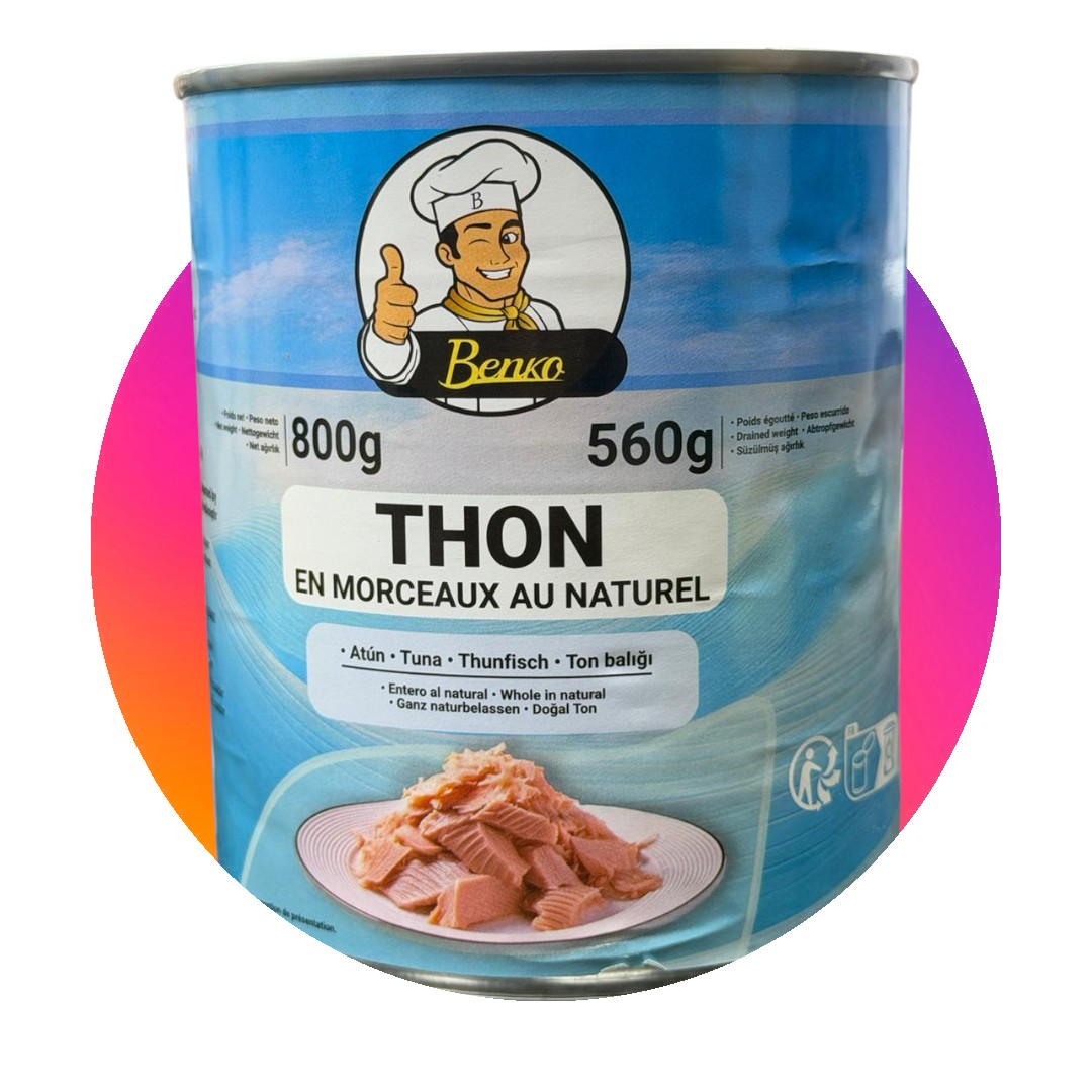 Thon en morceaux au naturel 800g Benko