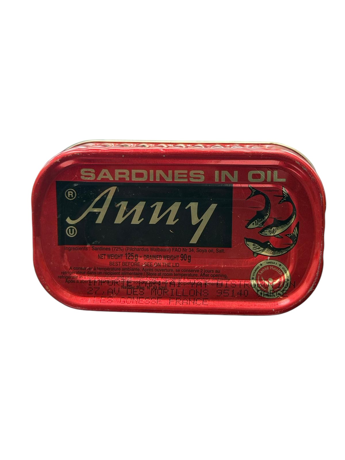 ANNY SARDINES A LHUILE 125G