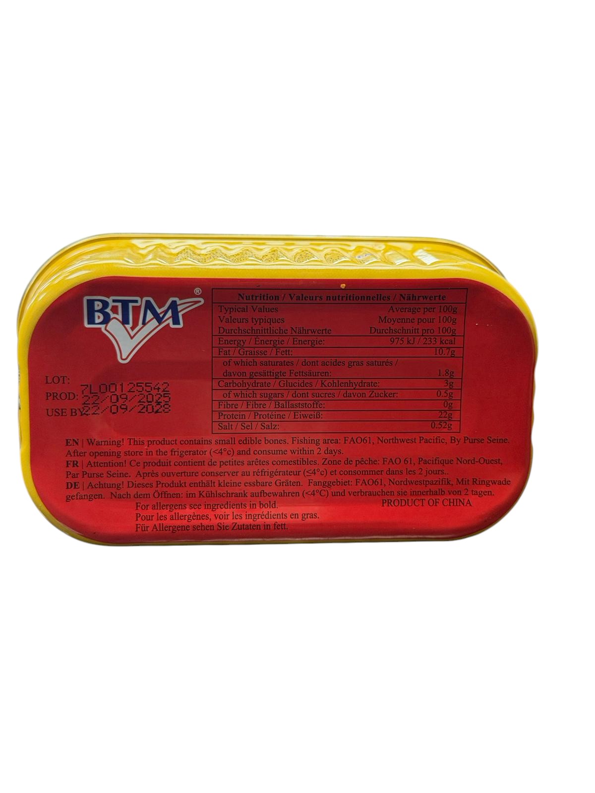 BTM SARDINE A LHUILE PIMENTE 125G1