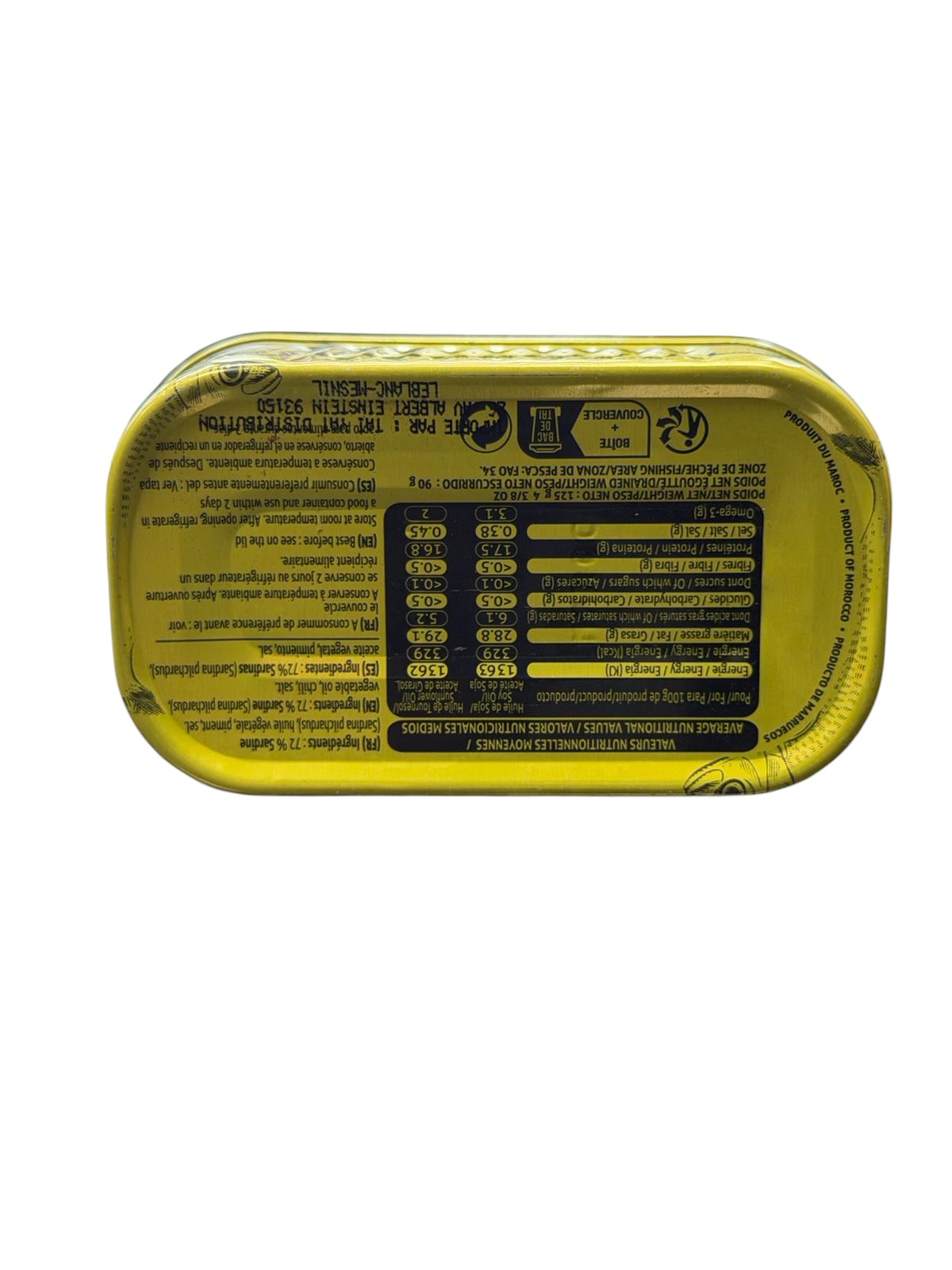 ANNY SARDINES A LHUILE PIMENTE 125G
