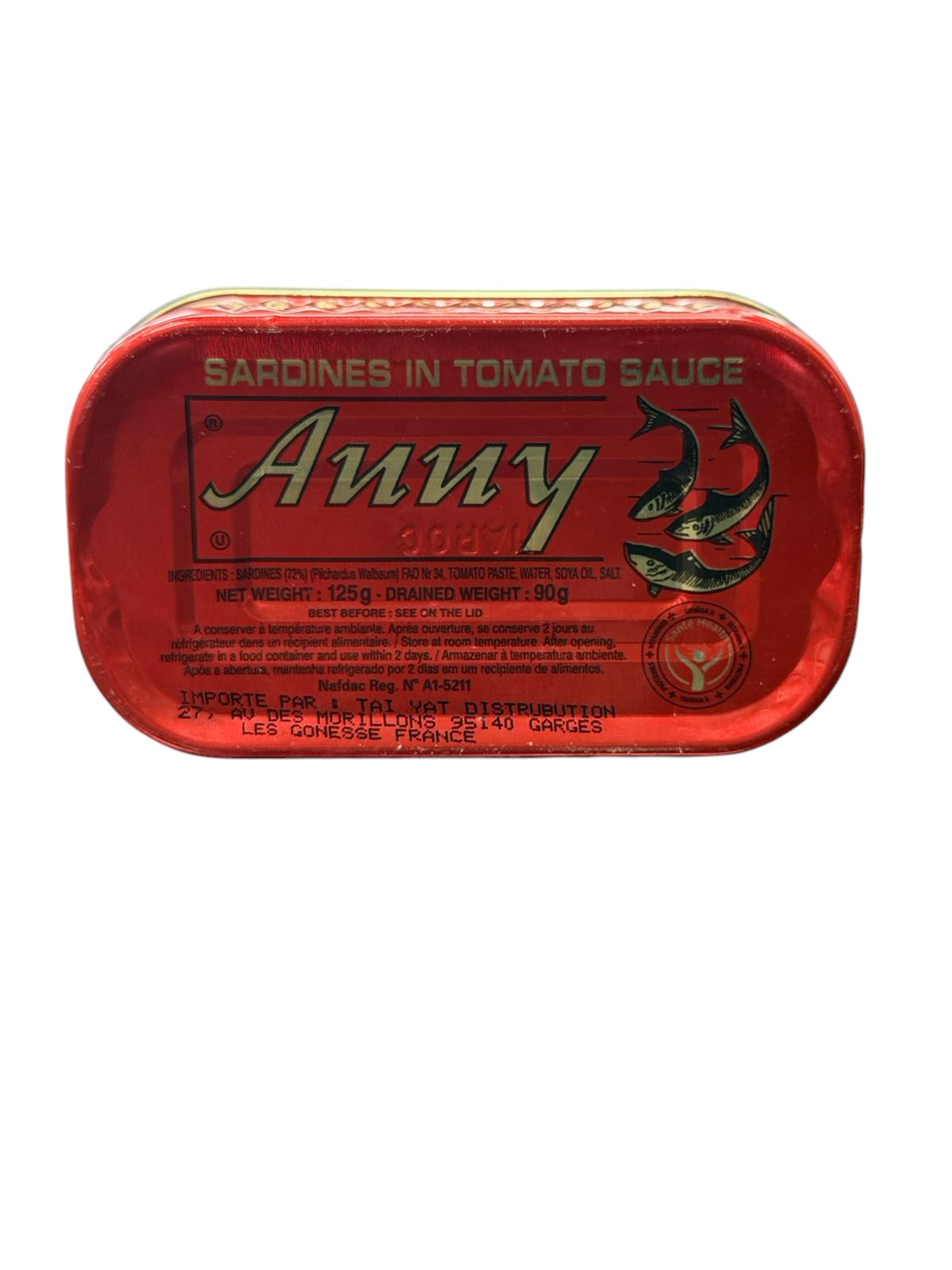 ANNY SARDINES A LA SAUCE TOMATES 125G2