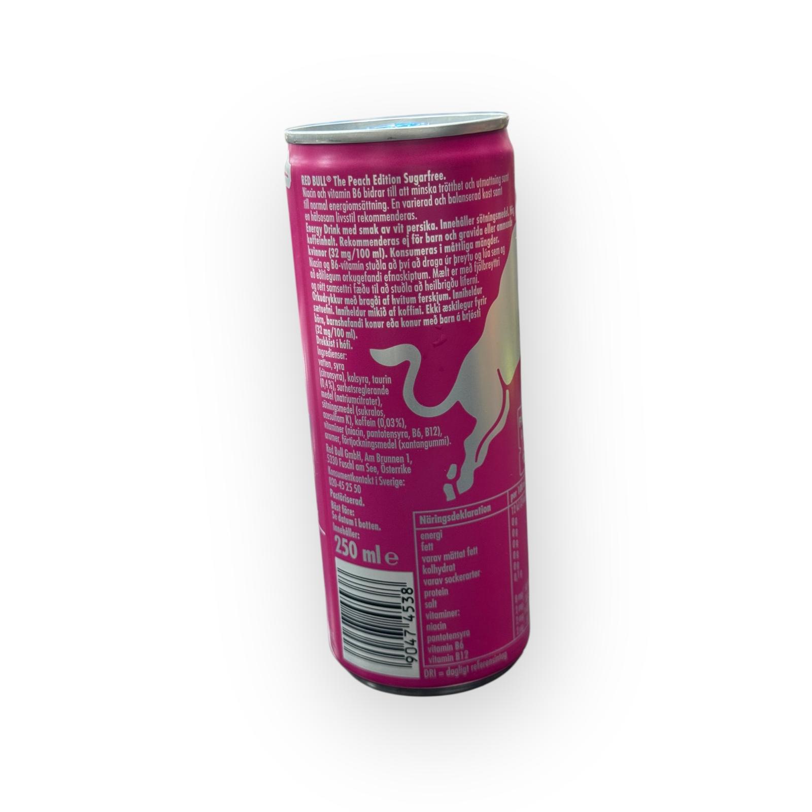 Redbull peach sugar free250ml1