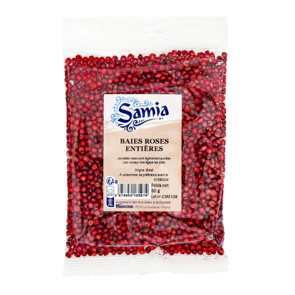 Baies roses entières 50 g Samia